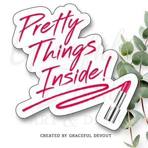 Pretty Things Inside!- 2" Sticker (inches) 48ct.)  [GD45-48]